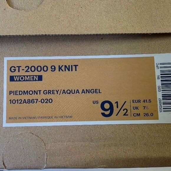 Women's Asics GT-2000 9 Knit Running Shoe Color : Grey / Silver Size : 9.5 - Picture 6 of 6